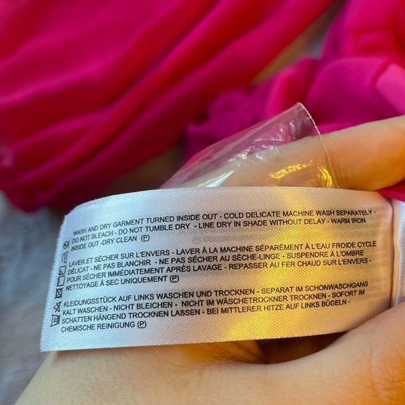 NWT Finders Keepers - Fuchsia Pink Pia Dress Rouched Long-Sleeve Minidress - M - Picture 11 of 13